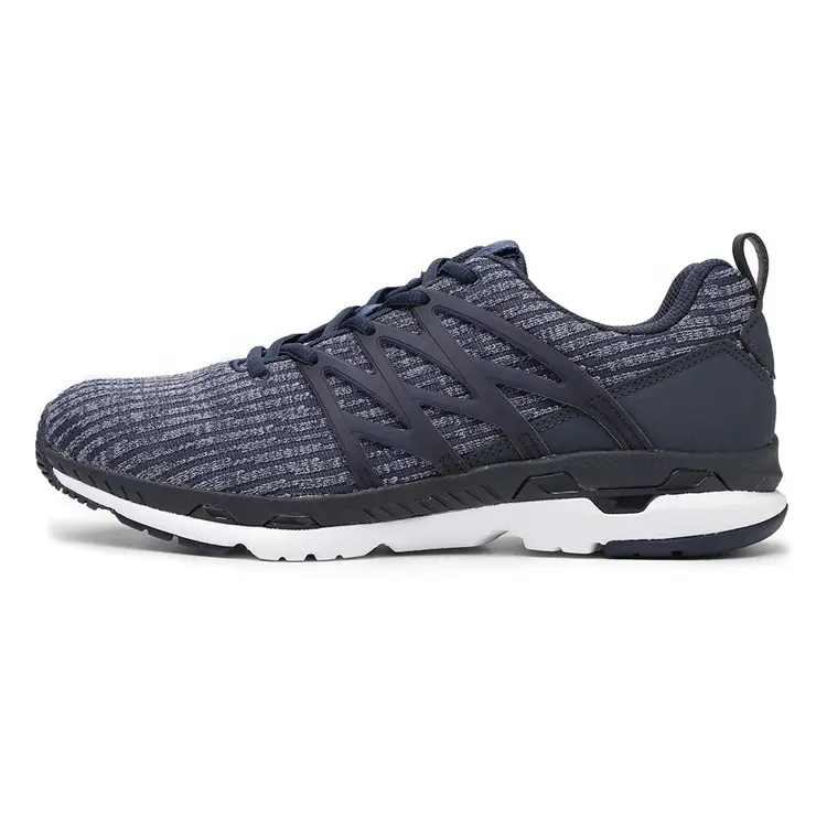 Male MD Grey OEM  ODM Service Top Level Breathable Brand Sport Shoes Knit Casual Sport Shoes Sneakers China