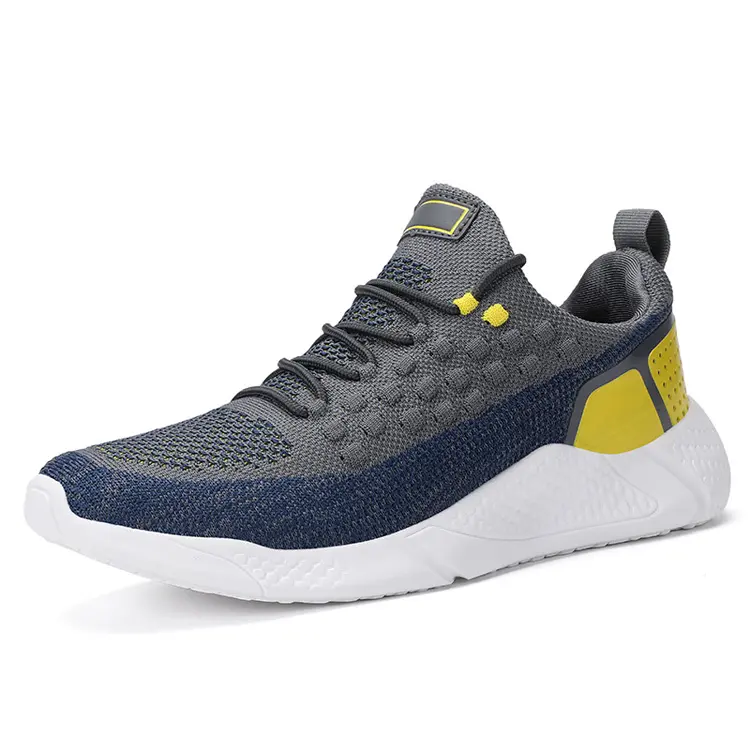 Fashion Footwear OEM ODM Service Outdoor Fly Knit Breathable Sneaker Men Low Price Sport Shoes