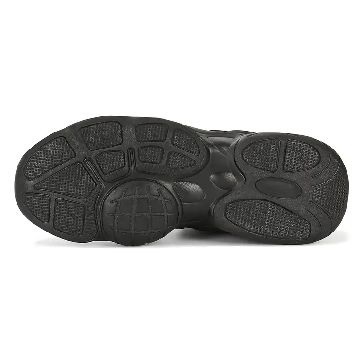 Men Women Breathable Sneaker With Elastic Band Unisex Black Basketball Shoes