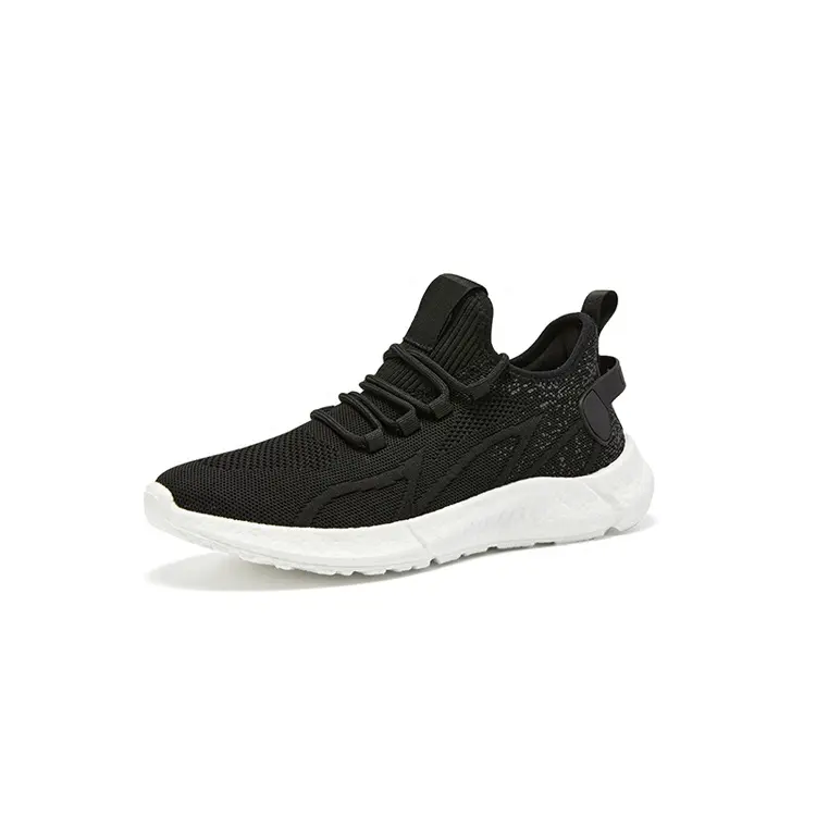 Hot Selling Lightweight Non Slip Breathable Fashion Walking Knitting Sneakers Casual Shoes For Men