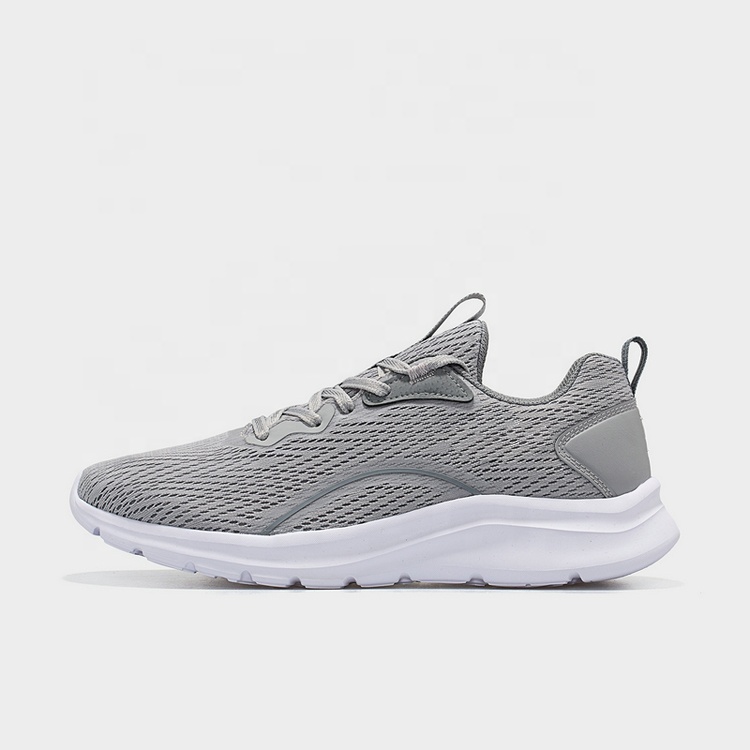 China Custom Brand Lace-up Knit  Breathable Lightweight Comfortable Running Shoes Men